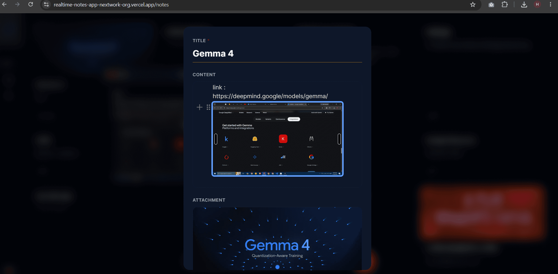 Real-Time Notes App screenshot